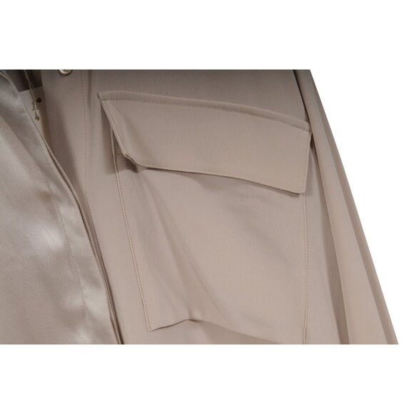 CO Essentials Collection Belted Pocket Shirt Dress Large Champagne Beige - Picture 13 of 16